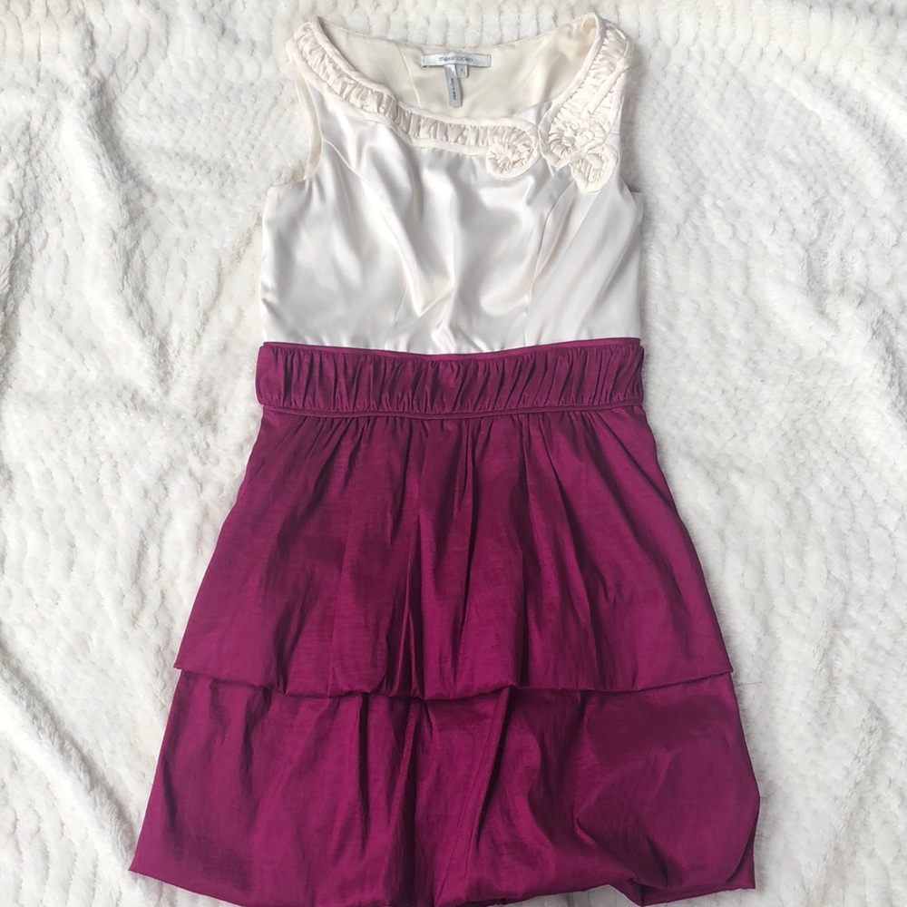 Max & Cleo Cream and Pink Dress
